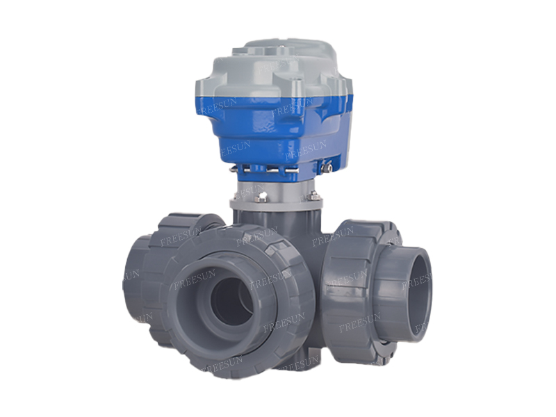 防爆电动pvc三通球阀