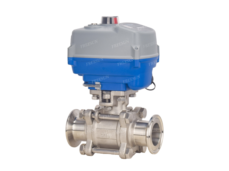 微型电动快装卡盘球阀