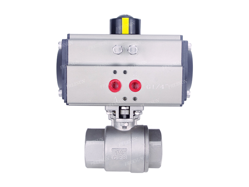 气动二片式丝扣球阀