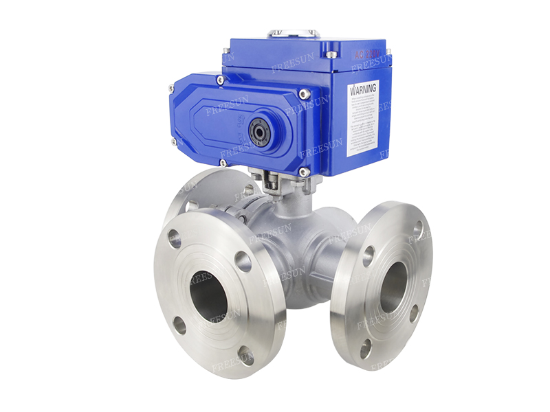 RL电动高平台法兰三通球阀