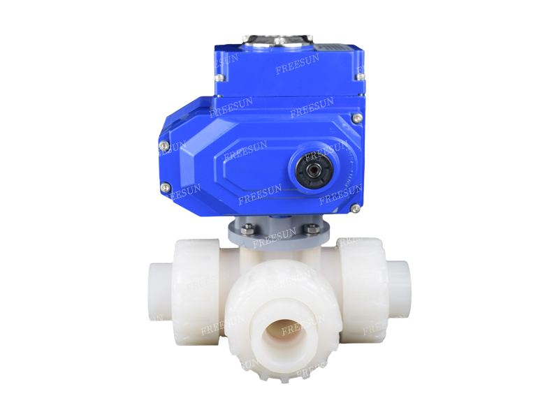 RL电动PVDF三通球阀