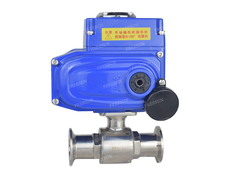 RL电动卫生级卡盘球阀