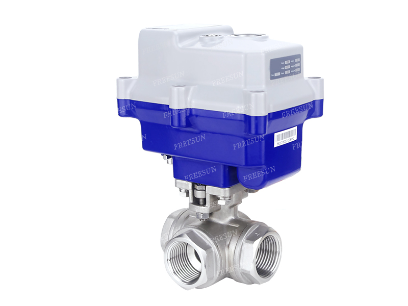 防爆电动三通丝扣球阀