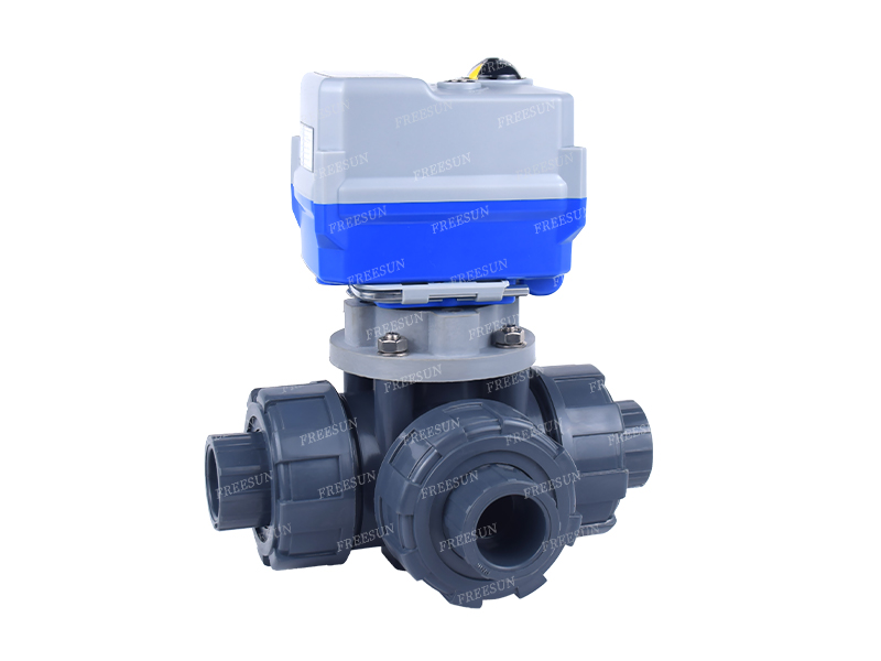 UPVC电动三通球阀