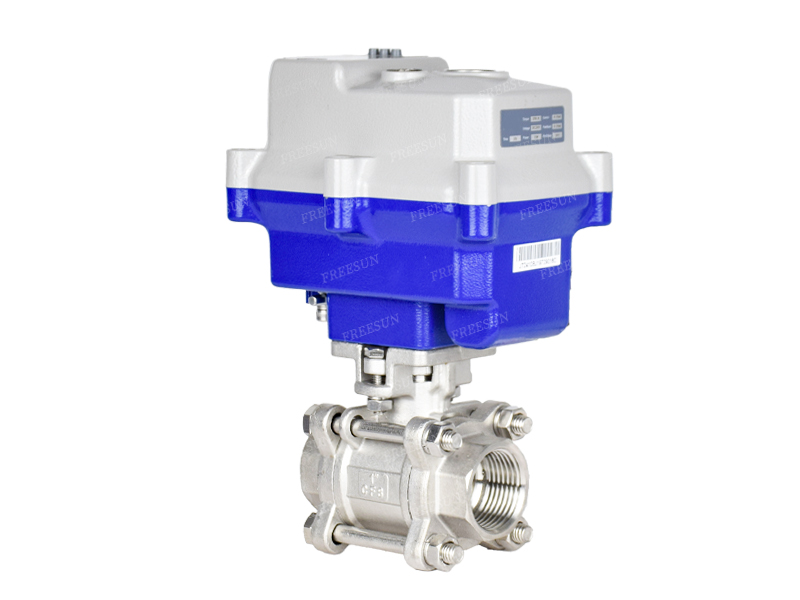 防爆电动三片式丝扣球阀