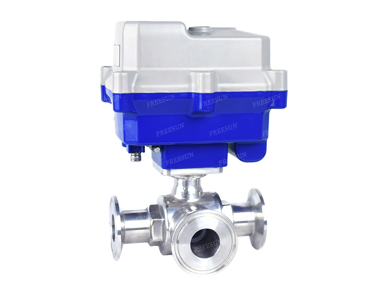 防爆卫生级卡盘三通球阀