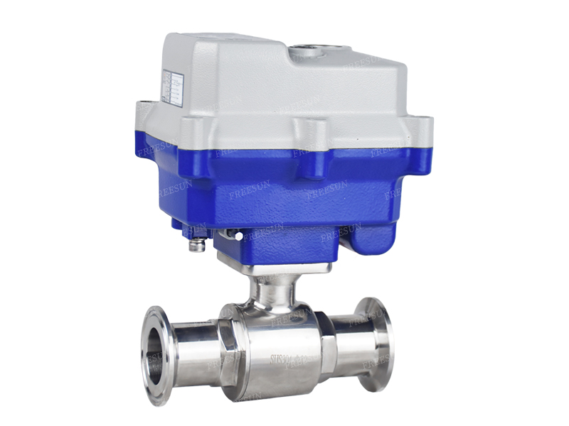 防爆电动卫生级卡盘球阀