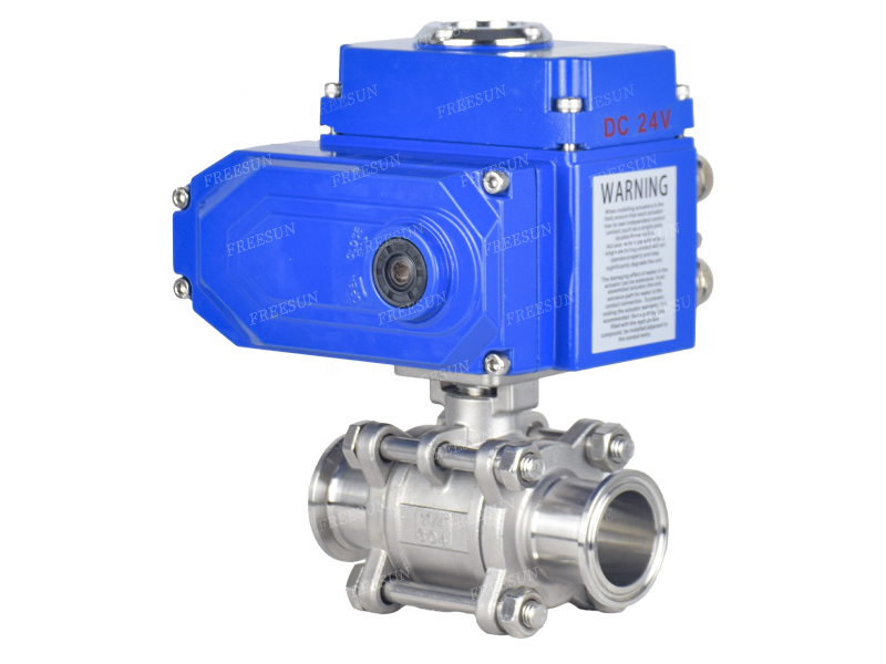 电动快装卡盘球阀