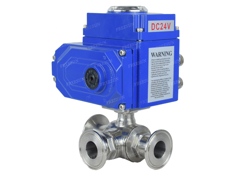 电动卫生级卡盘球阀